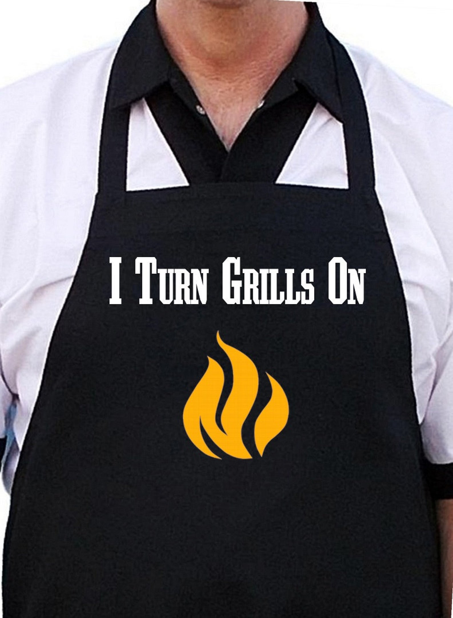 Funny Grill Aprons I Turn Grills On Black Cooking Aprons for - Etsy