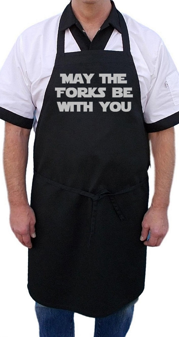 Funny Apron and Chef Hat Set Dude With the Food Chef Wear for 