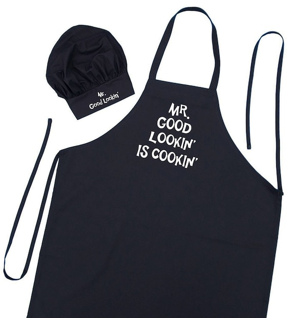 Apron for Men - Mr. Good Looking is Cooking - Personalized Men Birthday  Gifts Apron with Pockets