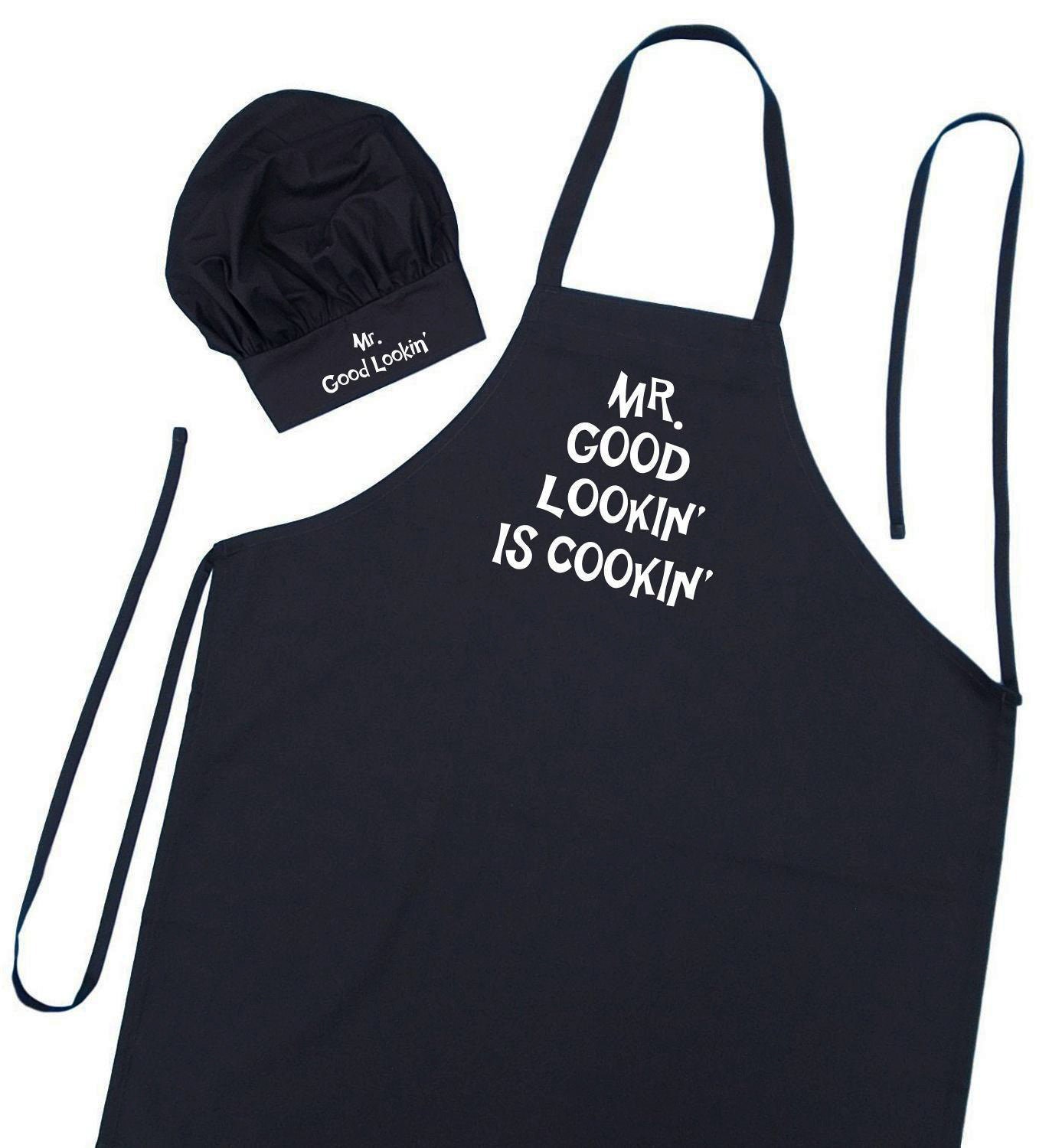 Apron And Chef Hat Set Mr Good Lookin Bbq T Idea Etsy 