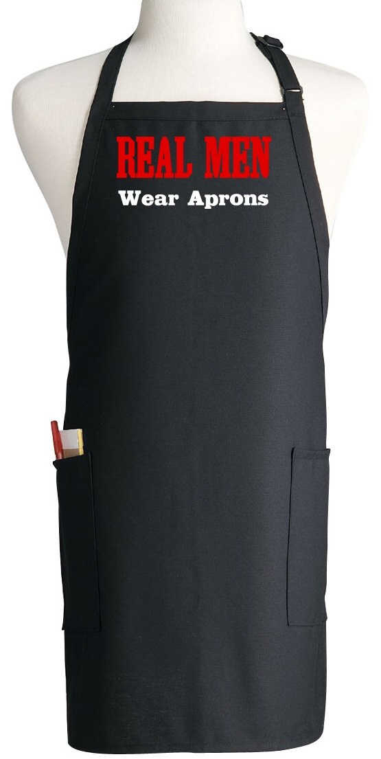 Funny Chef Apron Real Men Wear Aprons Barbecue Gift Idea