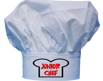 Junior Chef Hats For Children And Adults, Fully Adjustable, White Toque Hats