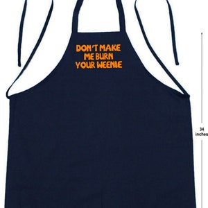 Don't Make Me Burn Your Weenie,Funny Chef Hat (Black), Men