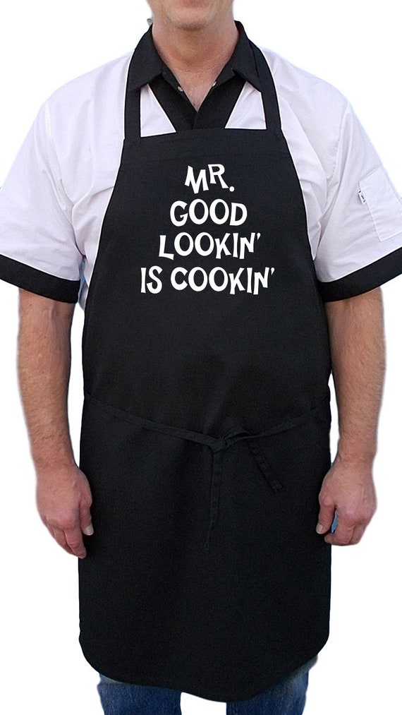 Apron and Chef Hat Set Mr. Good Lookin', BBQ Gift Idea