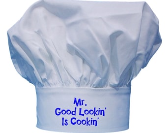 Funny Chef Hat Mr. Good Lookin' Is Cookin', Chef Hats For Men, Gift Idea For Guys, Father's Day Gift Idea