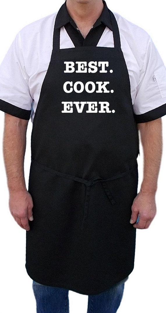 Novelty Chef Apron Best Cook Ever Funny Barbecue Black Aprons