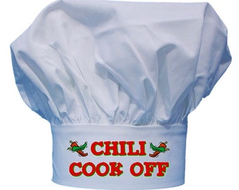 Chili Cook Off Chef Hat, White Toques, One Size Fits All