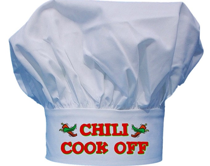White Toques For Chili Cook Offs, Chef Hat For Judges, Chili Team Cooks Cap