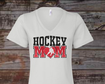 Hockey Mom Shirt - Hockey T-Shirt - Hockey Team -  Sports Team - Hockey Player - Hockey Puck - Professional - Southern - Hockey Girls