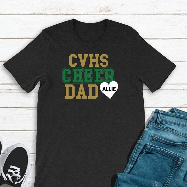 CVHS Cheer Dad Shirt - Castro Valley High School - Cheer Dad - Unisex Tee - Cheer Shirt -  Custom Shirt-