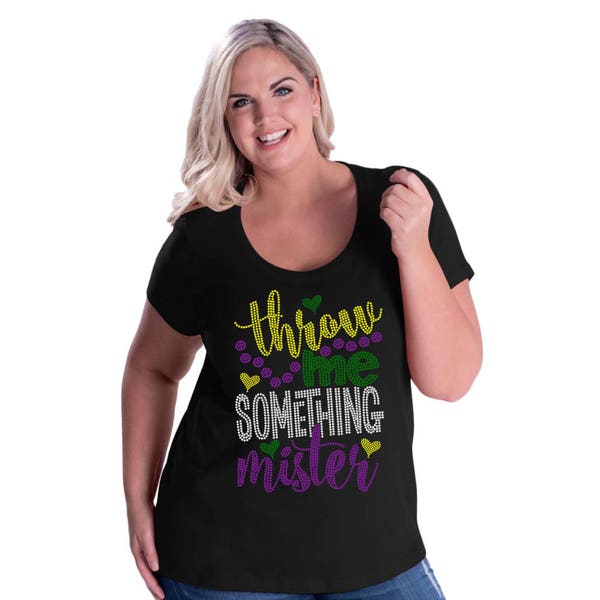 Throw Me Something, Mister - Mardi Gras Bling Shirt - New Orleans - Mardi Gras - Let The Good Times Roll - Parade Shirt - Beads - Hey Mister