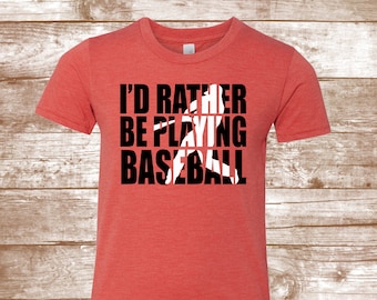 Camisa de béisbol - Camisa de deportes juveniles - Prefiero jugar béisbol - Camisa unisex para adultos - Ropa de béisbol - Camiseta personalizada - Grandes Ligas