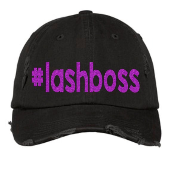 Lashboss Distressed Ladies Hat - Younique Inspired Hat - Distressed Hat - Weathered Hat - Beachwear - #lashboss - 3D+ Fiber Lash Hat