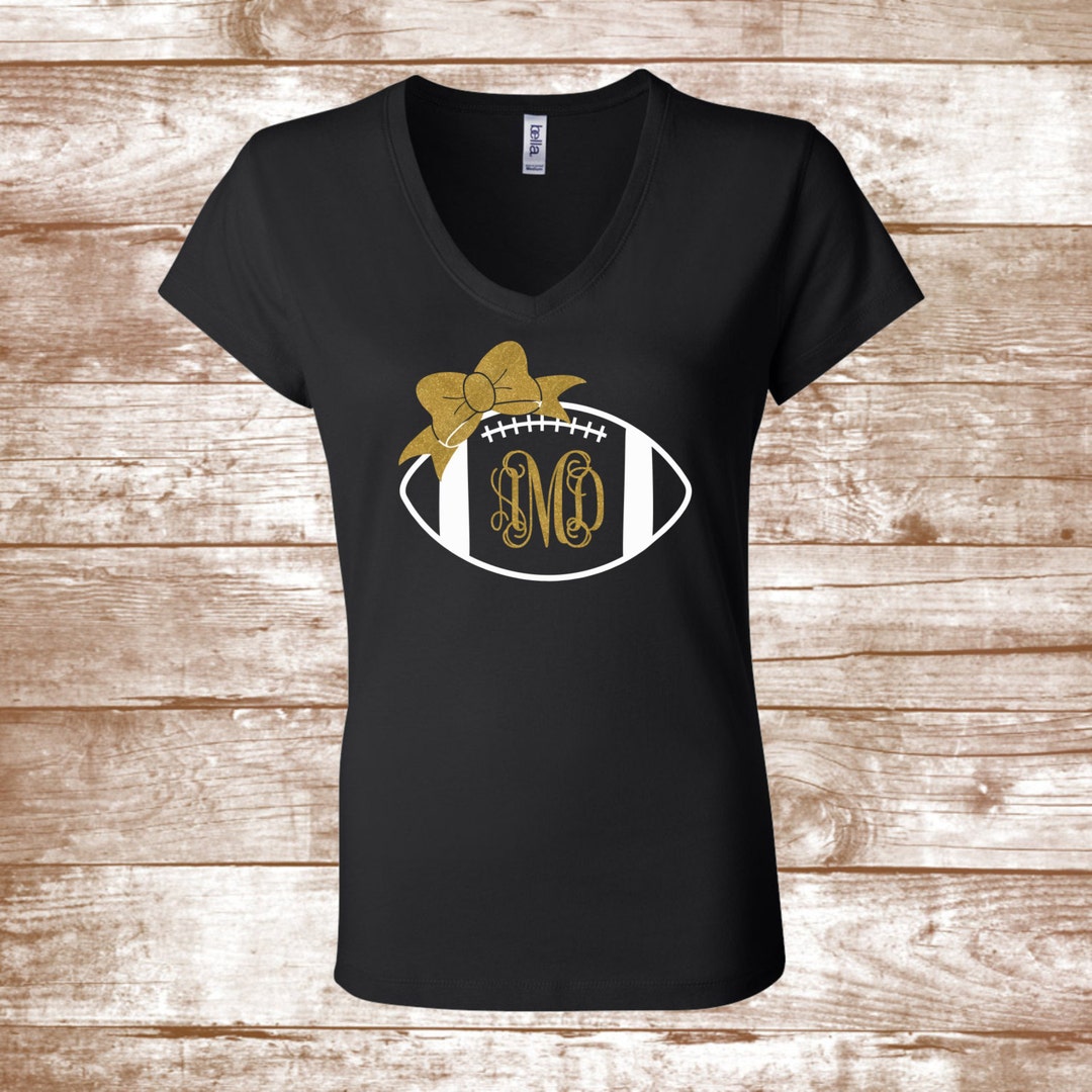 Football Monogram Shirt Football Team Shirt Football Glitter Shirt