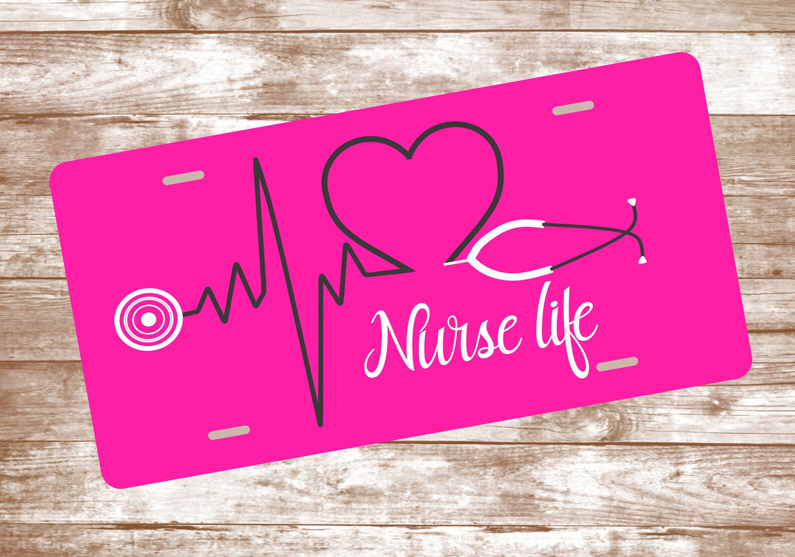 Nurse Life Vanity Plate License Plate Nurse Student RN Etsy