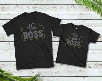 The Real Boss Bling Shirt - Kids Shirt - Youth Shirt - Mommy and Me Shirt - Matching Shirts - Kid Boss Shirt - Rhinestone Bling - Sparkle