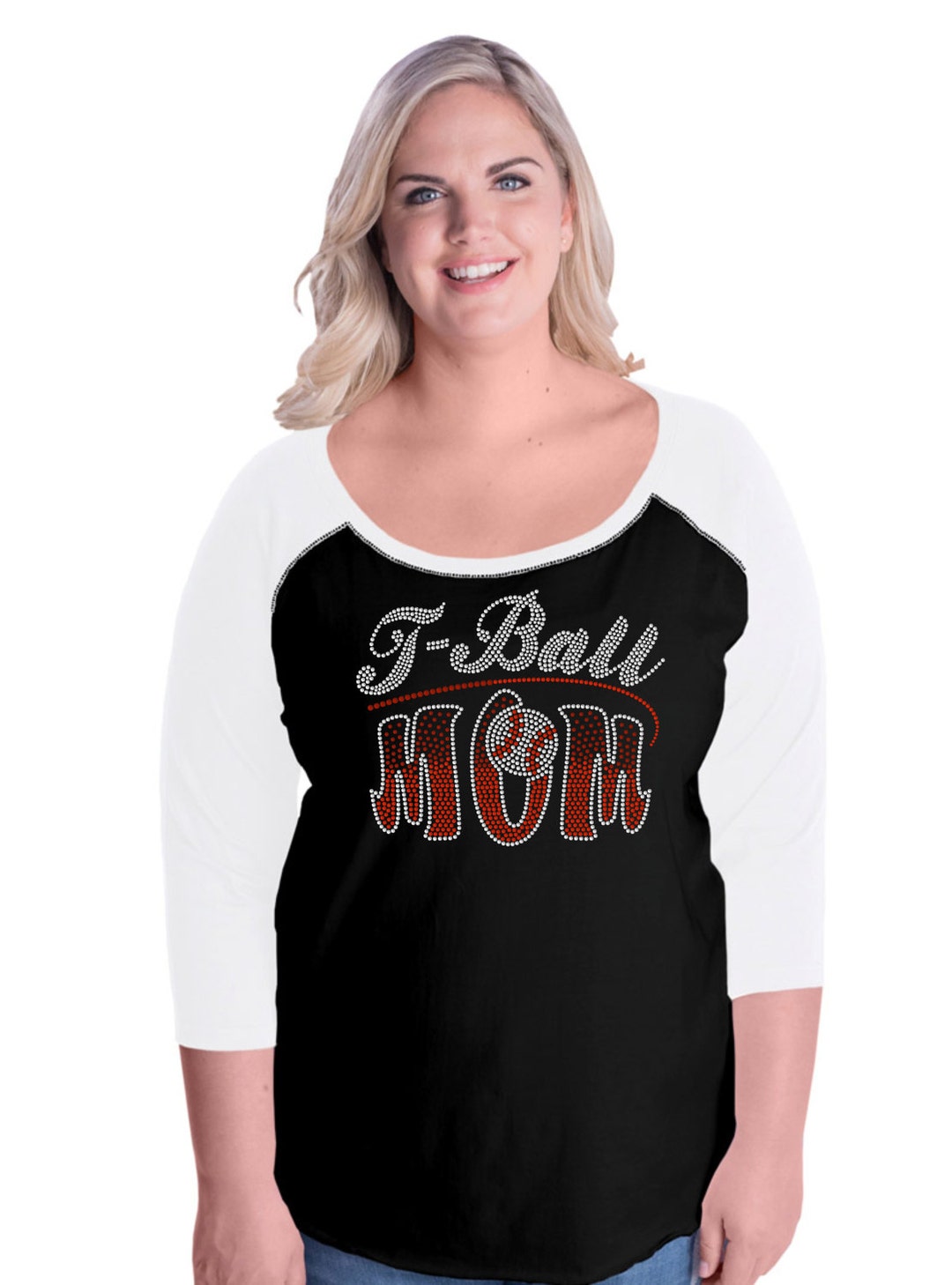 Baseball Mom Bling Shirt Play Ball T Ball Mom Little League Baseball