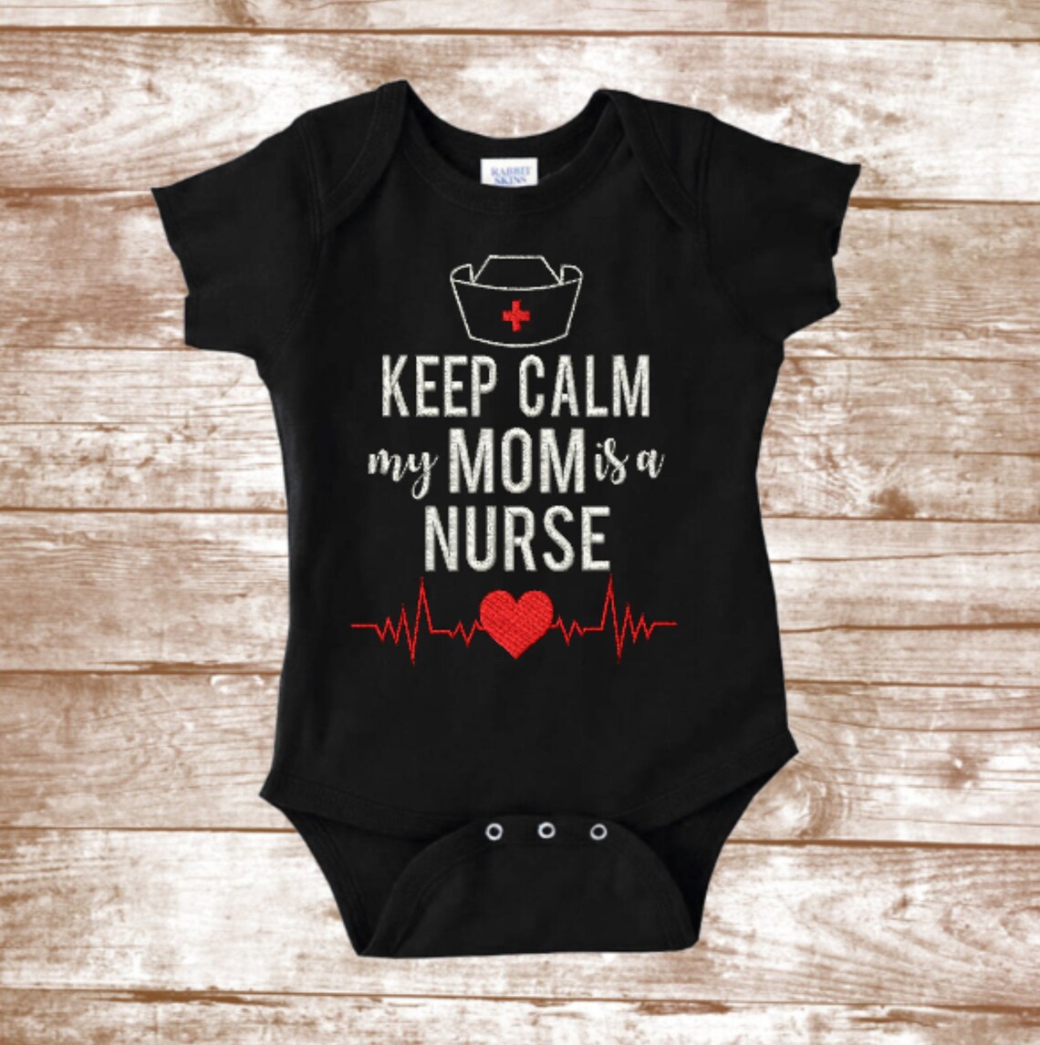 Nurse Embroidered Shirt Keep Calm My Mom is a Nurse RN Etsy