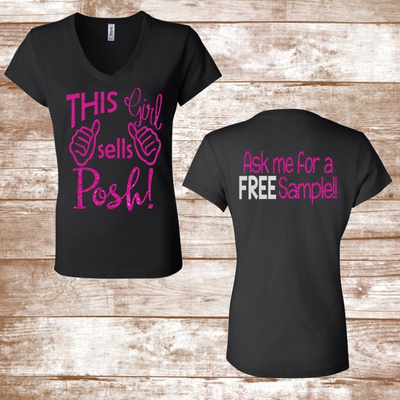 This Girl Sells Posh front Ask Me for A FREE Sample back Blitz Glitter Posh Shirt Ladies Clothing Plus Size Available Posh Shirt Etsy UK