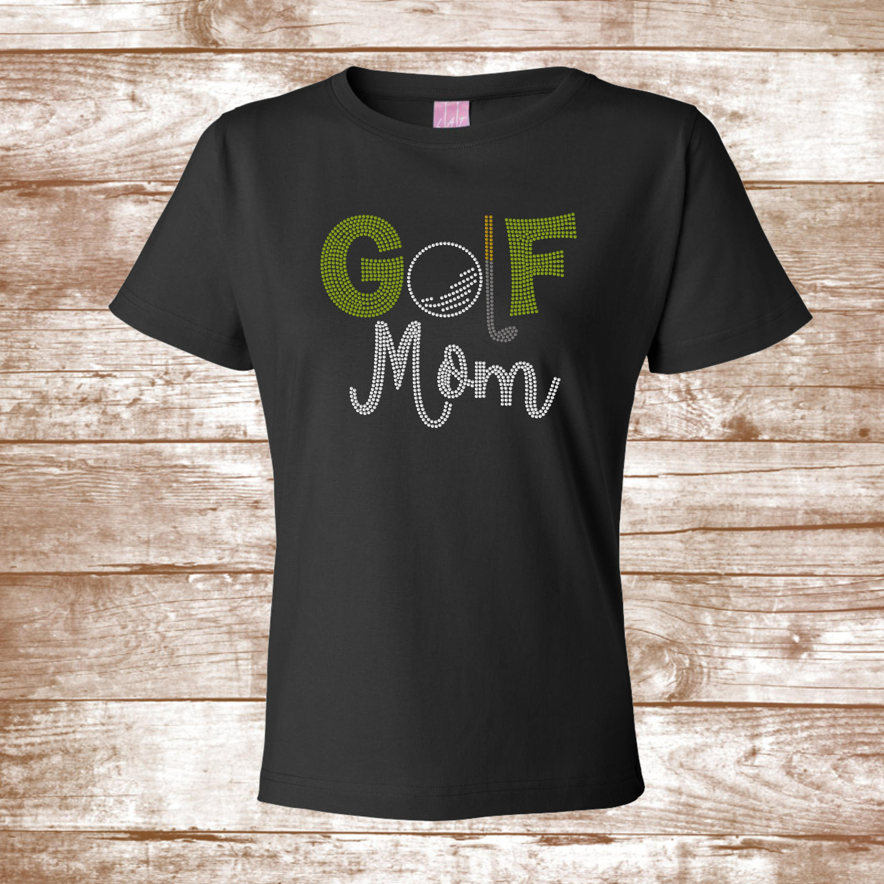 Golf Bling Shirt Golf Mom Golf Ball Golf Club Bling Etsy