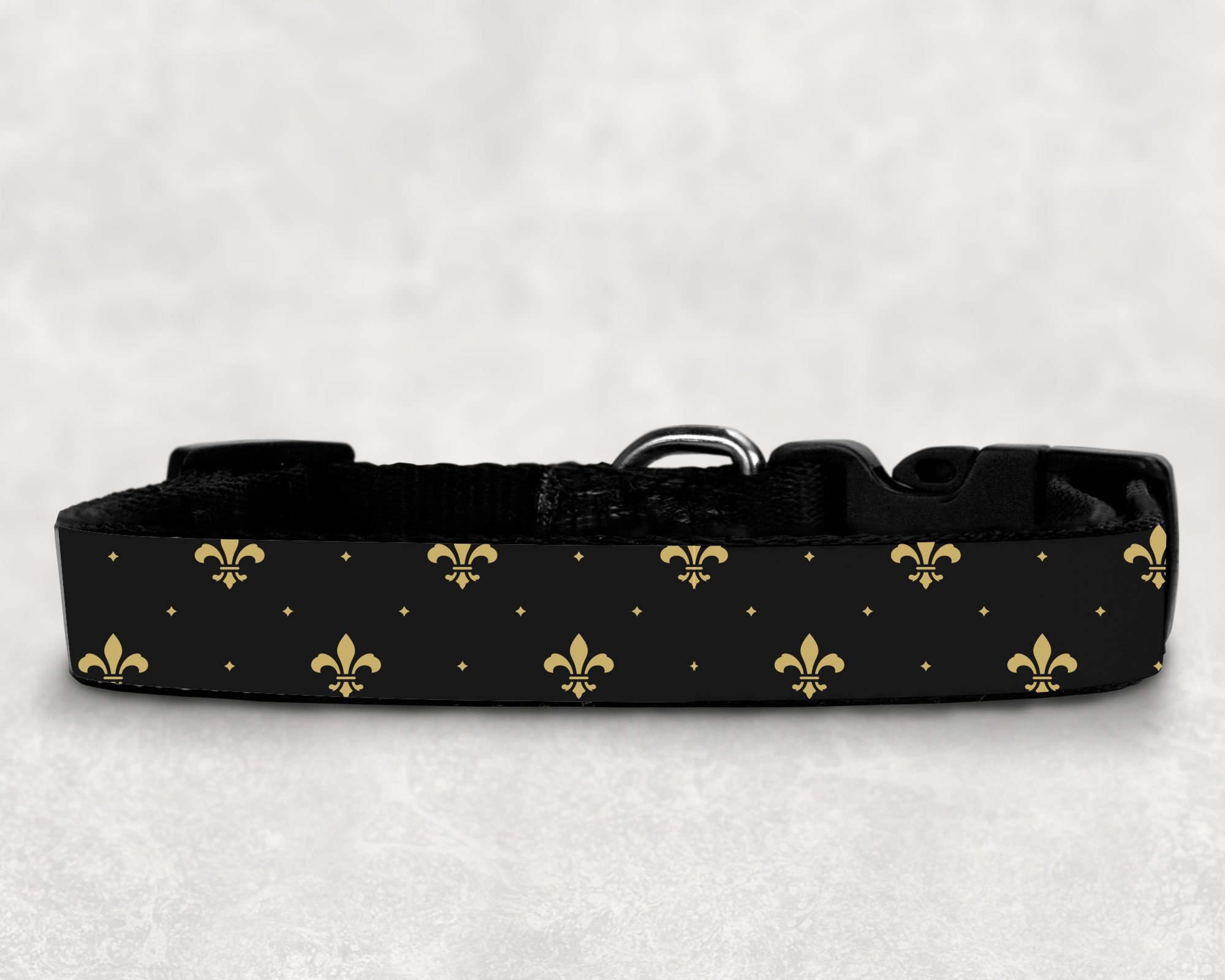 fleur de lis dog collar