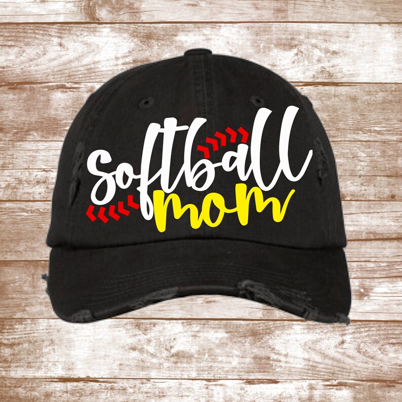 Softball Mom Hat Softball Hat Printed Hat Embroidered Etsy