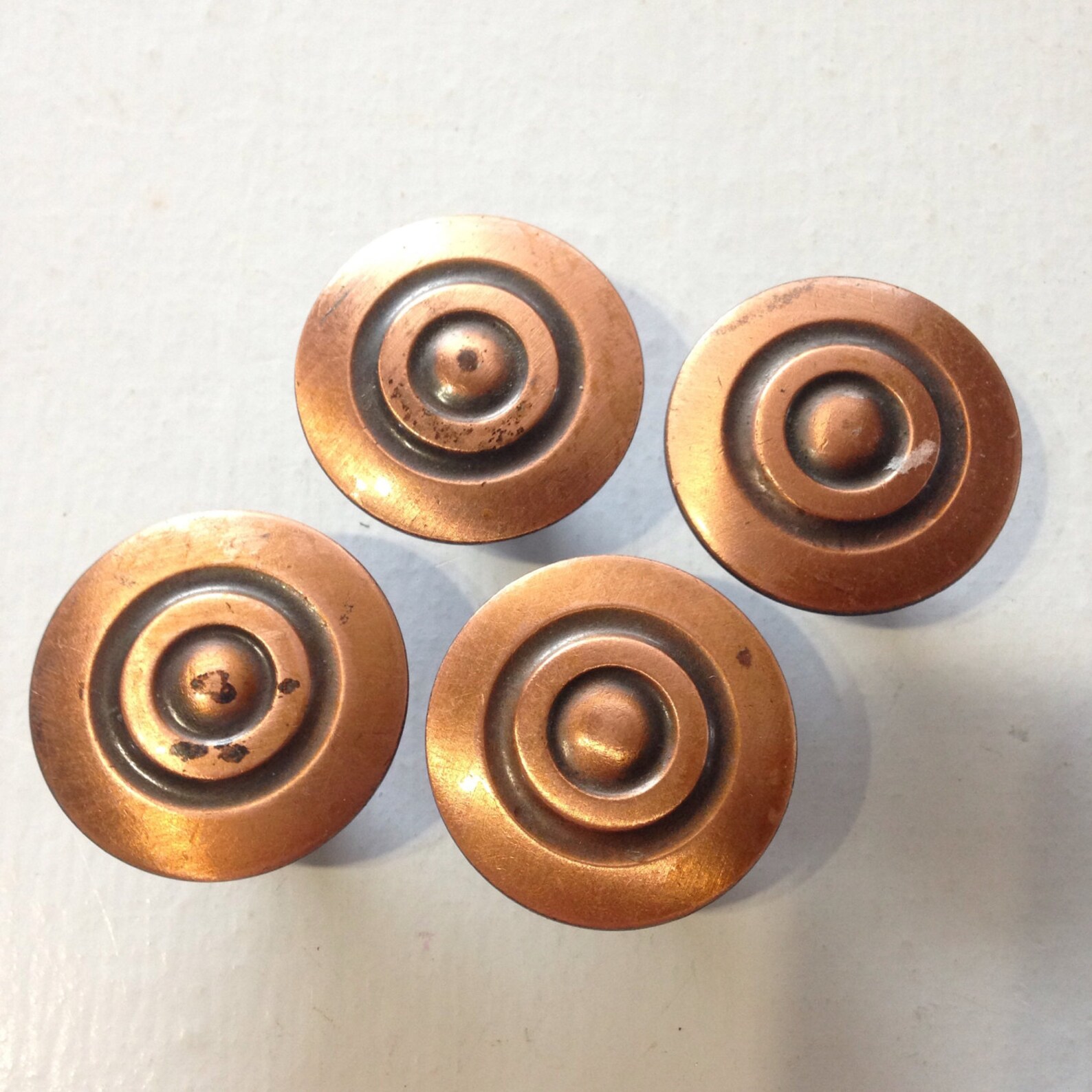 Atomic Copper Drawer Pull Set of 4 Copper Drawer Pulls Etsy