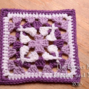 PDF Crochet Pattern File - Crossbow Square Afghan Block