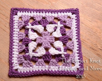 PDF Crochet Pattern File - Crossbow Square Afghan Block