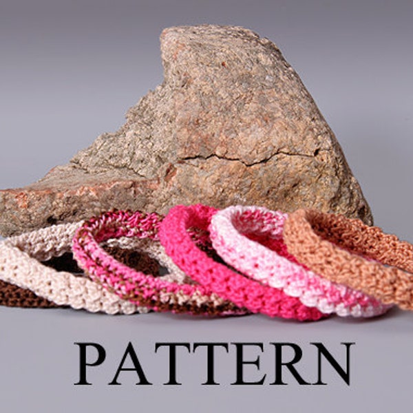 PDF PATTERN FILE - Crochet Moss Stitch Bangle Bracelet Pattern