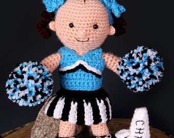Crochet Cheerleader Doll Accessories Pattern (PDF)