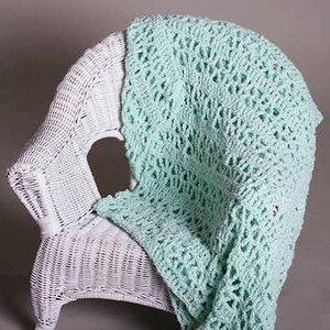 Archivo de patrón de crochet en formato PDF: afgano con números romanos