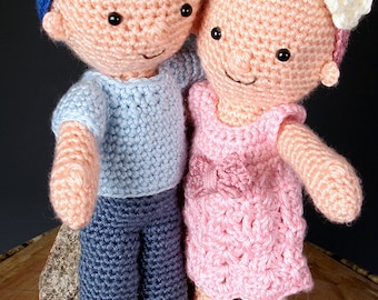 PDF Crochet Pattern - My First Babies Amigurumi Dress-up Dolls Pattern