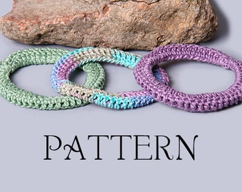 PDF PATTERN FILE - Super Easy Flat Tire Crochet Bracelet Pattern