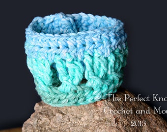 PDF Crochet Pattern File - Criss-Cross Cuff Bracelet