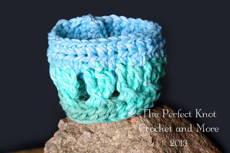 PDF Crochet Pattern File Criss-Cross Cuff Bracelet image 1