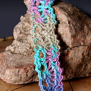 FICHIER DE MODÈLE PDF - Lacy Fan Bracelet Crochet Pattern