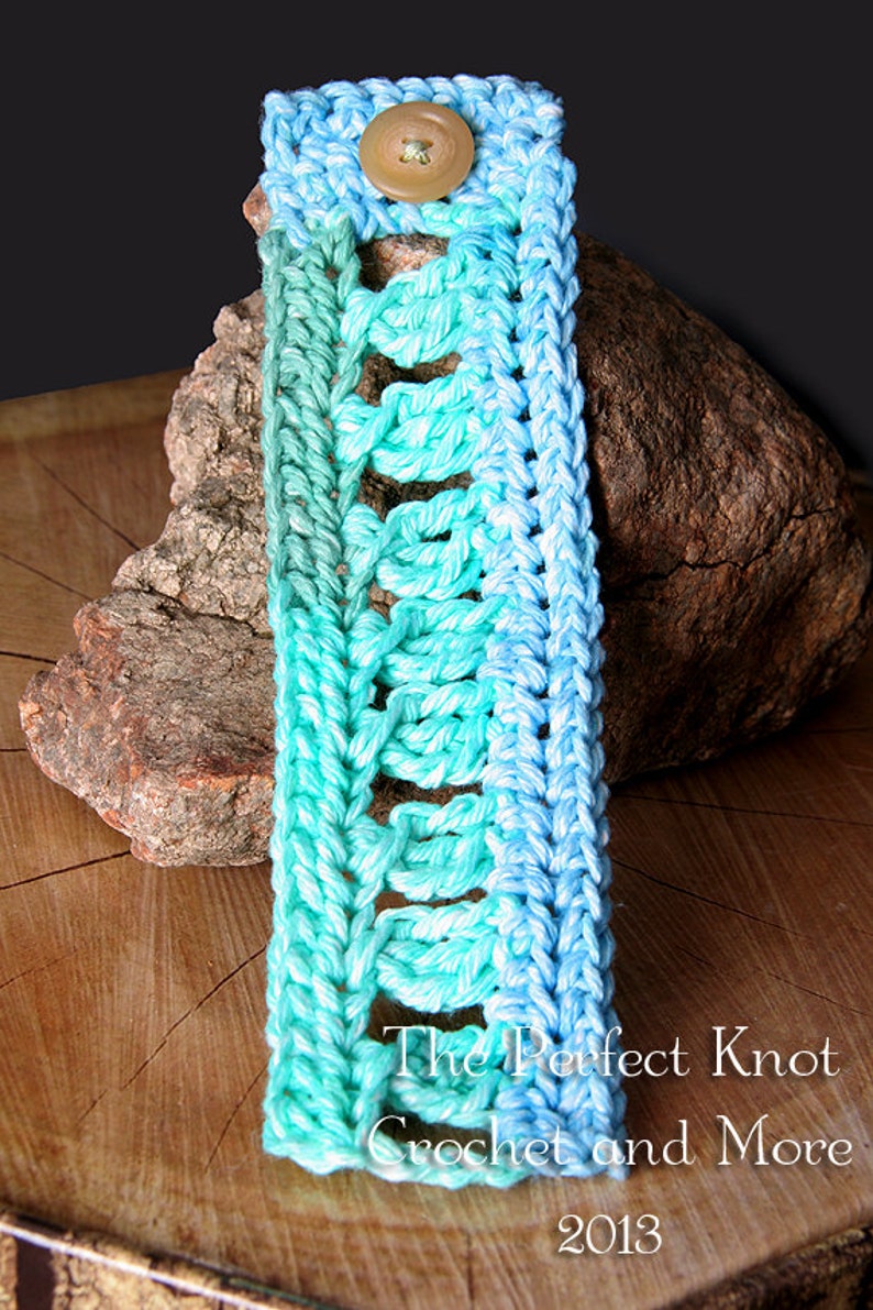 PDF Crochet Pattern File Criss-Cross Cuff Bracelet image 5