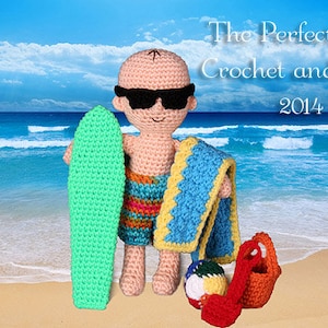 Crochet Boy Doll Beach Accessories Pattern (PDF)