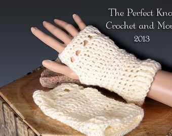 PDF Crochet Pattern File - The NOW Fingerless Gloves/ Texting Mitts