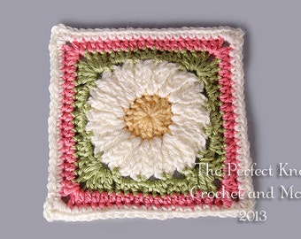 PDF Crochet Pattern File - Summer View 6 Inch Square