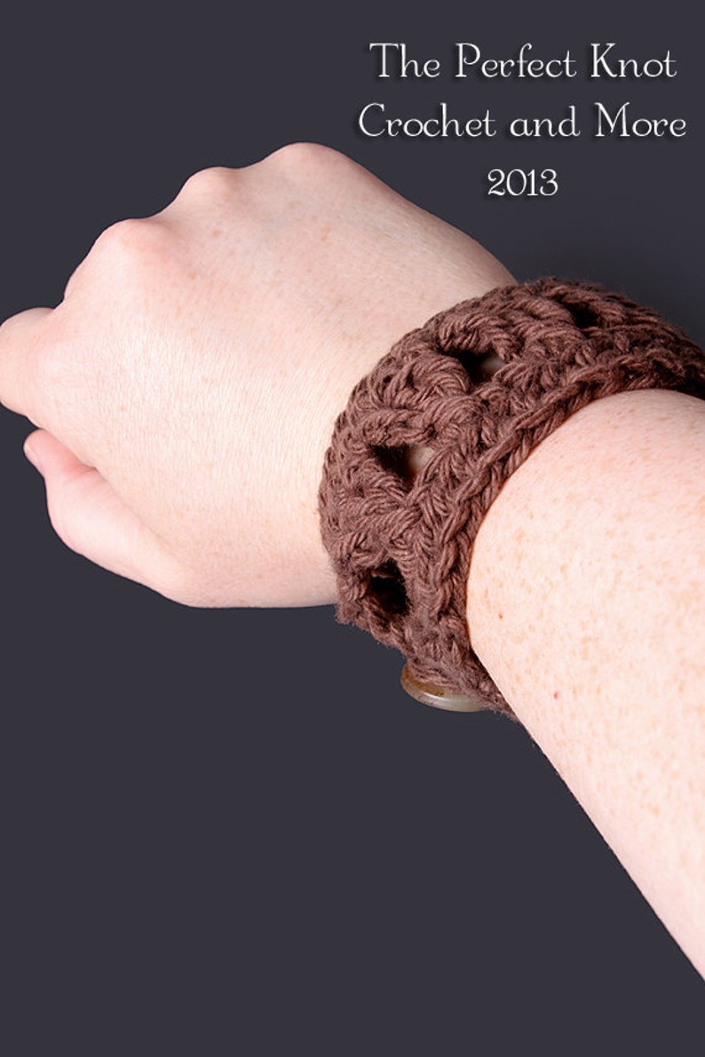 PDF Crochet Pattern File Criss-Cross Cuff Bracelet image 2