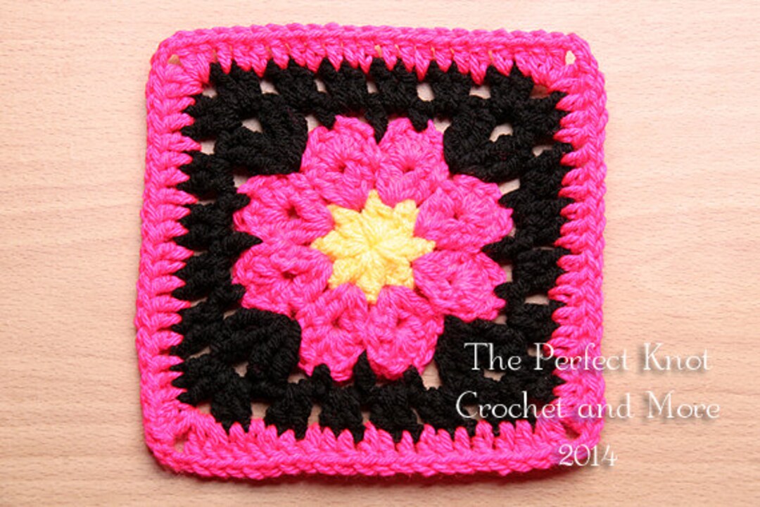 Crochet Explosion PDF Crochet Pattern - Easy Peasy Flower Explosion 6 Inch Afghan Block ...