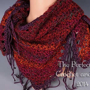 PDF Crochet Pattern Vestured Scarf image 1