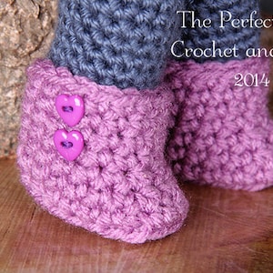 PDF Crochet Pattern - My First Babies Doll Boots Accessory