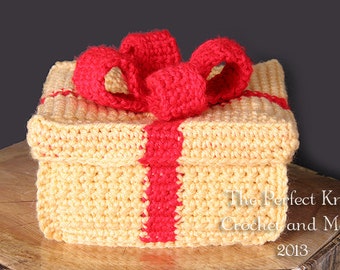 Crochet Gift Box Pattern (PDF)