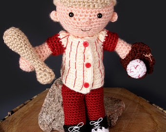 Crochet Baseball Player Amigurumi Doll Clothes Pattern (PDF)