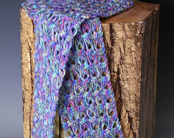 Broomstick Lace Scarf Crochet Pattern (PDF Pattern)