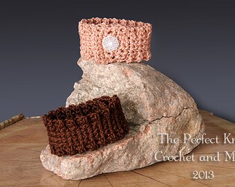 PDF Crochet Pattern File - Camel Back Cuffs Thread Version