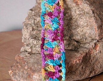 PDF Crochet Pattern File - Shells in a Row Bracelet